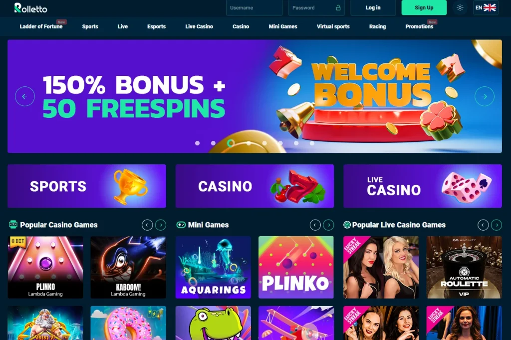 Rolletto Casino Games